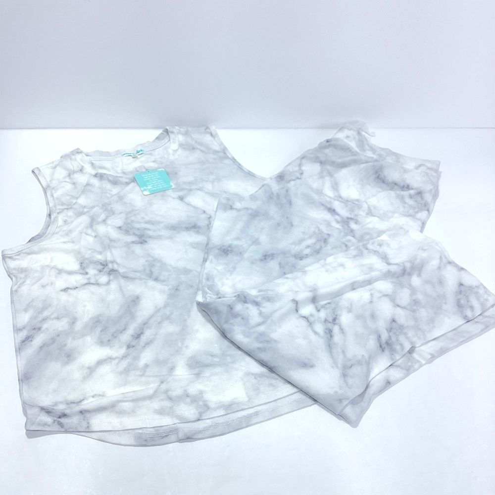 Star + Skye Pajama Set Star And Skye Lounge Set Sleeveless Marble Design NWT 2X